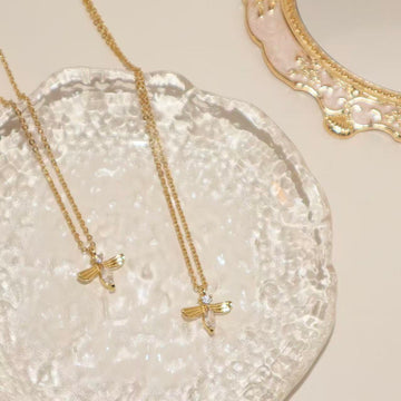Dainty Gold Bee Necklace 925 Sterling Silver | 18K Gold Plated Bee Pendant | Minimalist Nature-Inspired Jewelry for Women