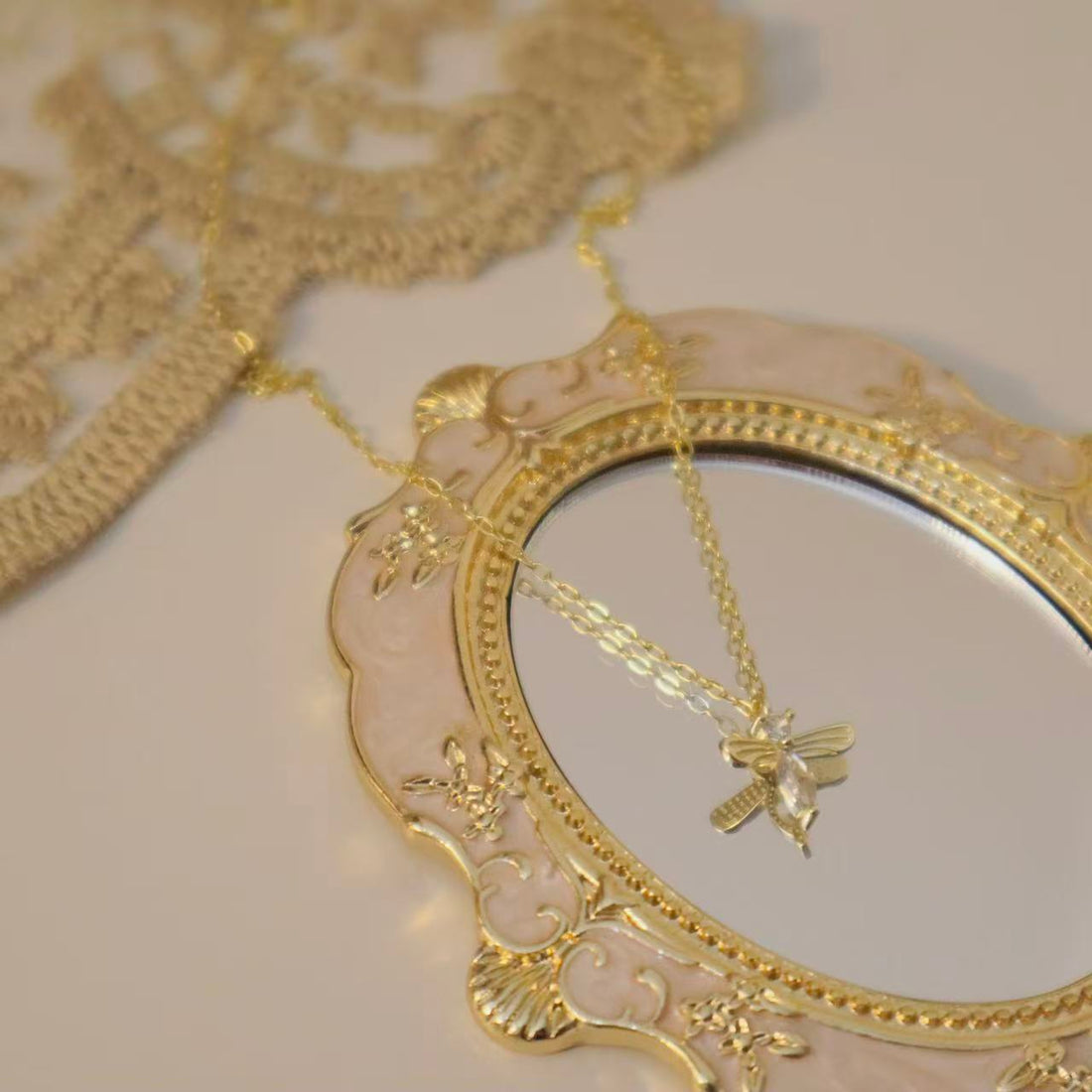 Dainty Gold Bee Necklace 925 Sterling Silver | 18K Gold Plated Bee Pendant | Minimalist Nature-Inspired Jewelry for Women